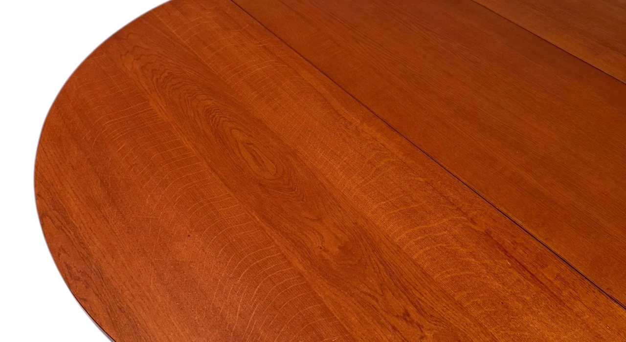 Art Deco Modernist Round Extendable Dining Room Table by Hendrik Wouda, 1931